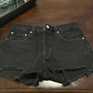 Levi's Black Jean Shorts